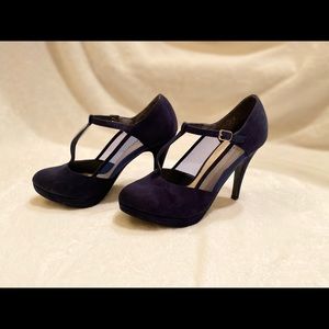 BOGO Call It Spring t-strap navy platform heels.